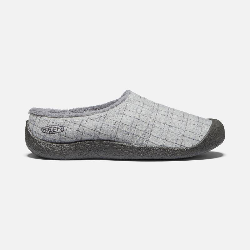 Keen Howser Hausschuhe Damen DE-96483 Grey Felt/Plaid - Keen Damenschuhe Grau